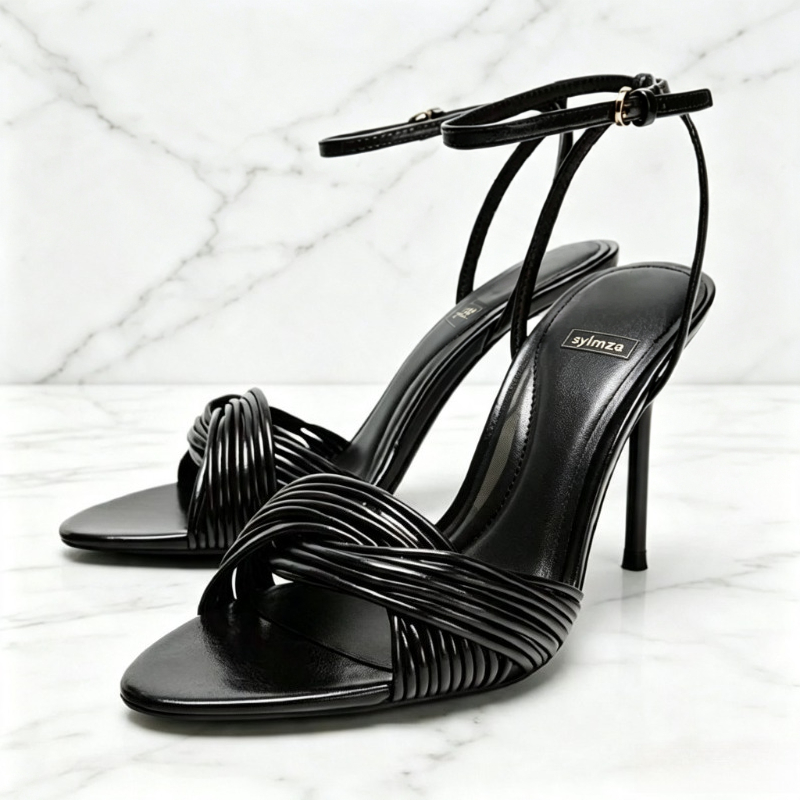 Women Shoes Brand - Modische Crossover-Vorderriemen Stiletto-Sandalen für Damen, Sexy