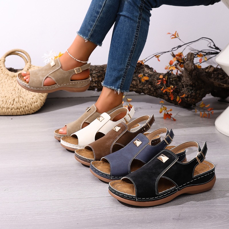 Women'S Shoes For Bunions - Damen Keilsandaletten in Übergröße mit weitem
