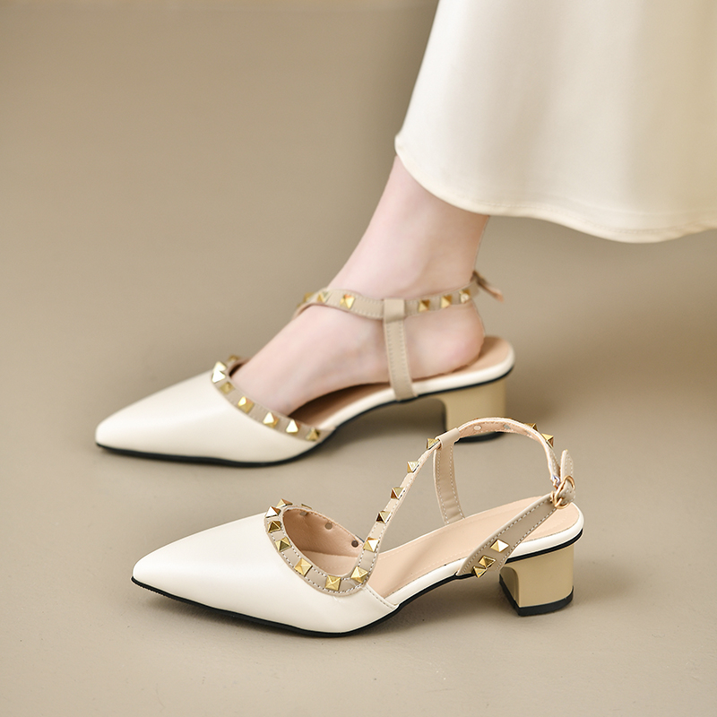 Women'S Shoes Trendy - Modische Damen-Sandalen mit glänzendem Rückenriemen und