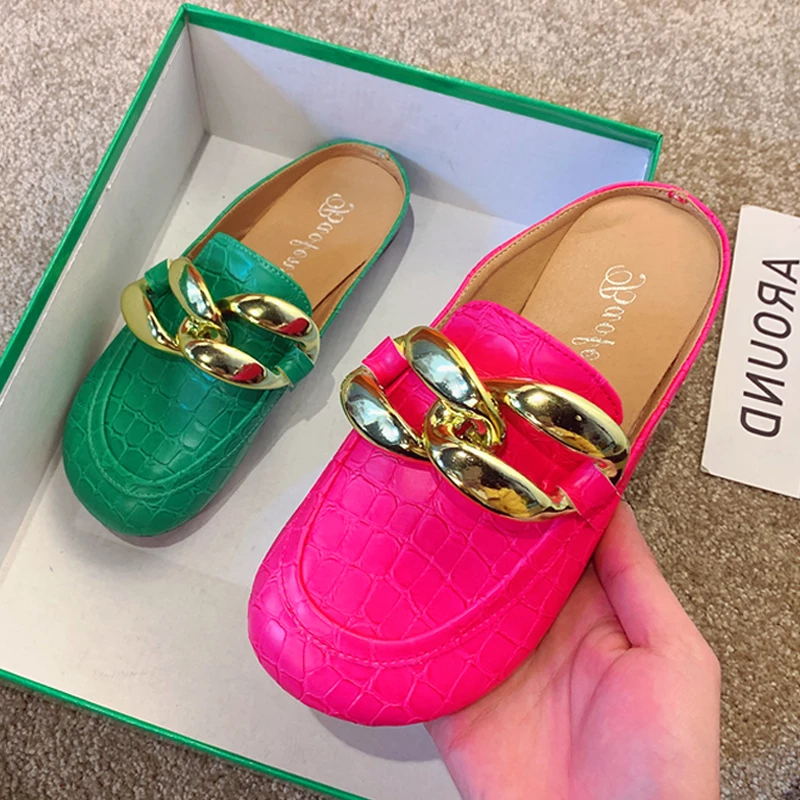 Gold Chain Sandal - Mode Frauen Hausschuhe Plus Größe Gold