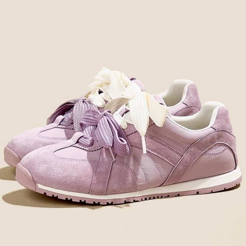 Women'S Shoes Trendy - Lila lässige Damenschuhe aus echtem Leder,