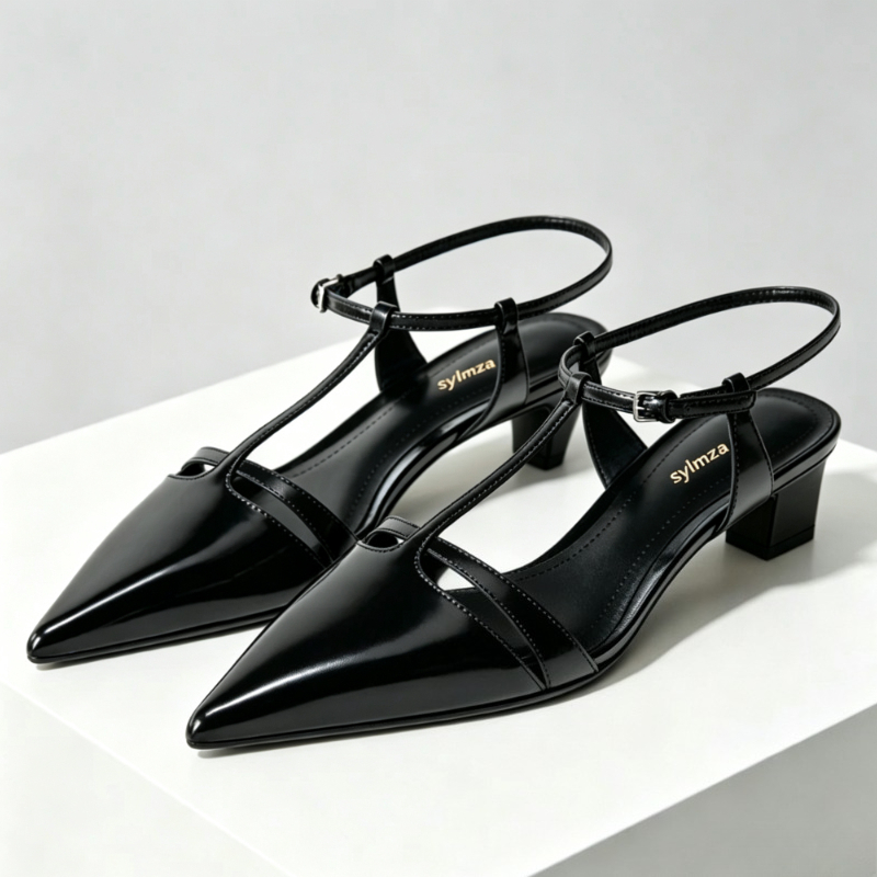 Women'S Shoes Kitten Heels - Lackleder Kitten Heel Damen Pumps Sexy