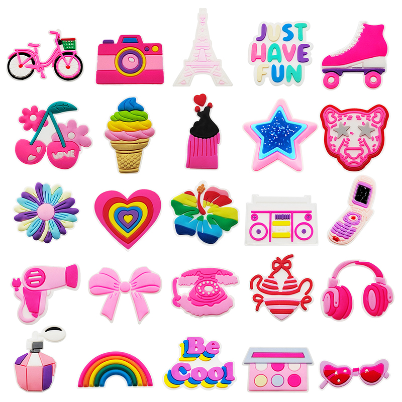 Croc Style Clog - Süße rosa PVC Schuh Charms Pin
