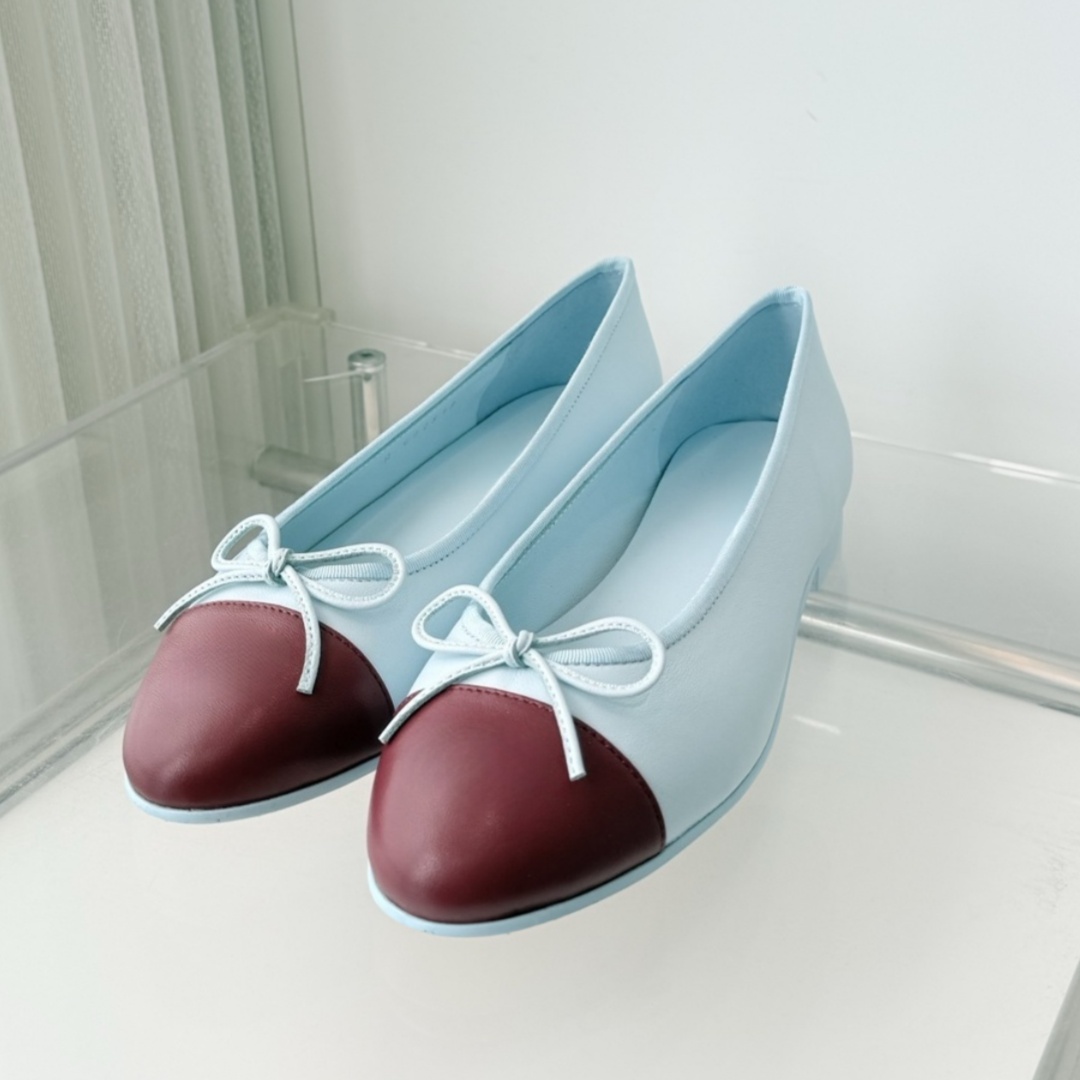 Women Shoes Brand - Luxusmarke Damen-Ballerinas Tanzschuhe Niedrigabsatz-Schuhe mit Schleifendetail