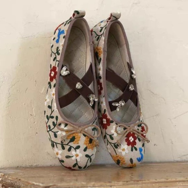 Stickerei Blume Ballerinas Fra – Women Shoes Brand Bewertung und Preis