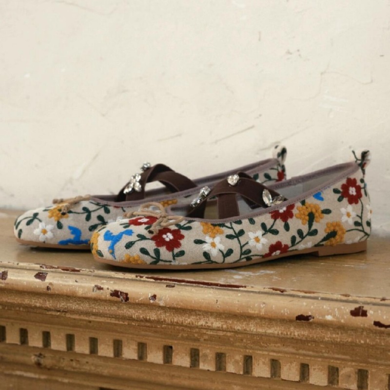 Stickerei Blume Ballerinas Fra – Women Shoes Brand Bewertung und Preis