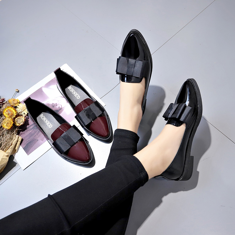 Schwarze/Weinrote Lackleder-Sp – Women Shoes Formal Bewertung und Preis