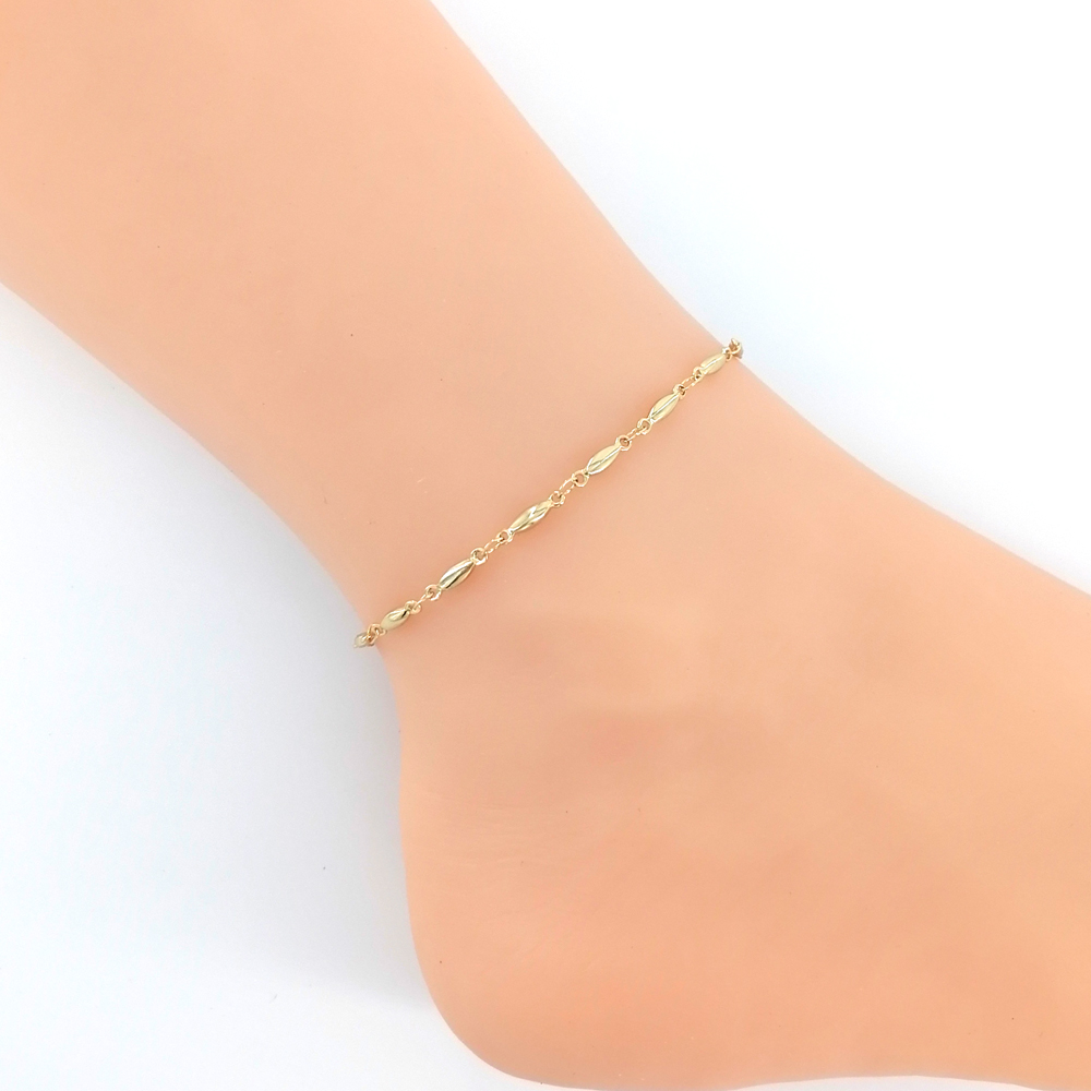18 Karat Gold Edelstahl Fußket – Gold Chain Sandal Bewertung und Preis