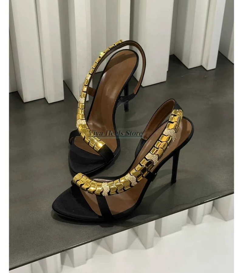 Sexy Ledersandalen mit goldene – Gold Chain Sandal Bewertung und Preis