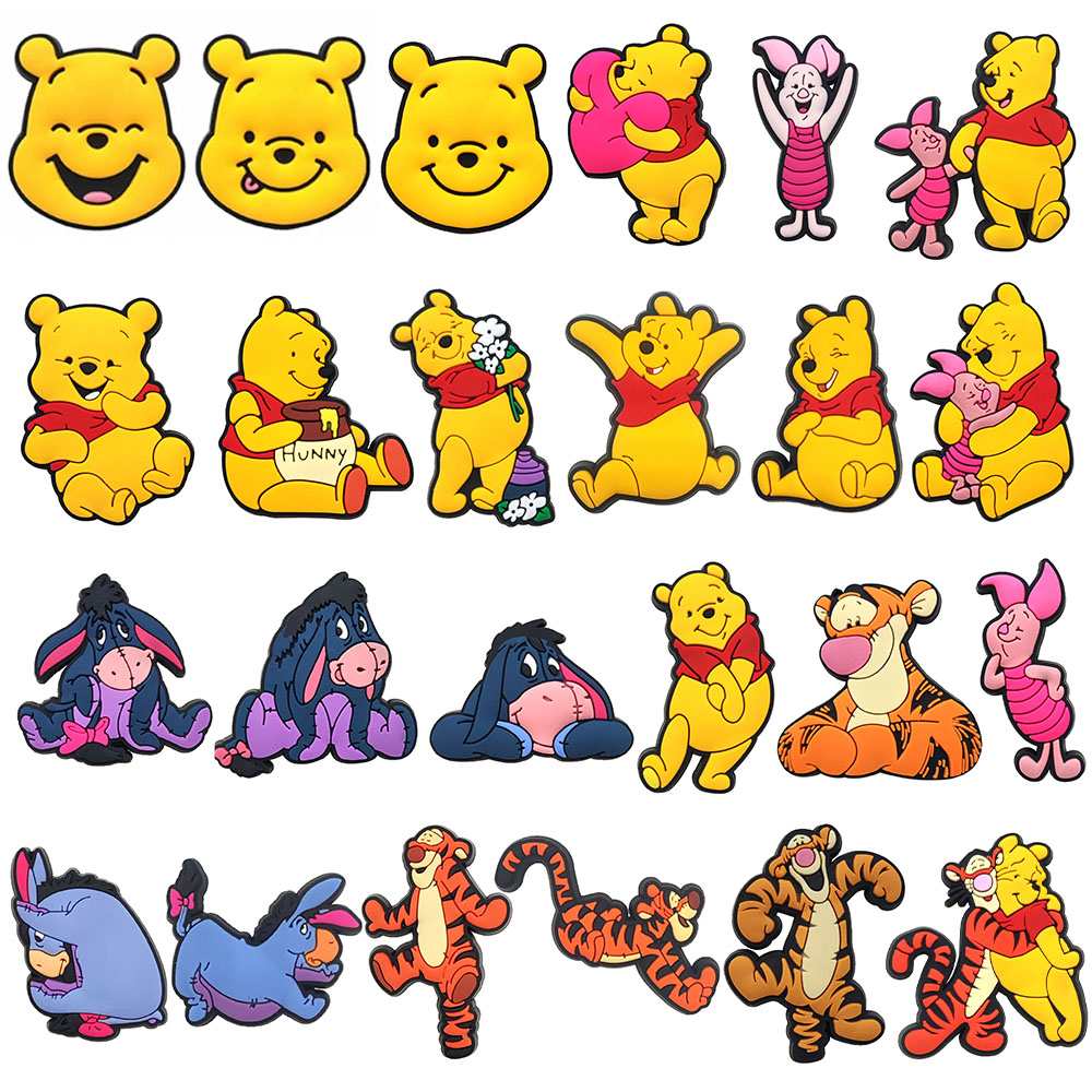 20-66 stücke Cartoon Pooh Ferk – Croc Style Clog Bewertung und Preis
