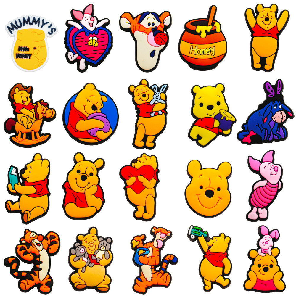 20-66 stücke Cartoon Pooh Ferk – Croc Style Clog Bewertung und Preis