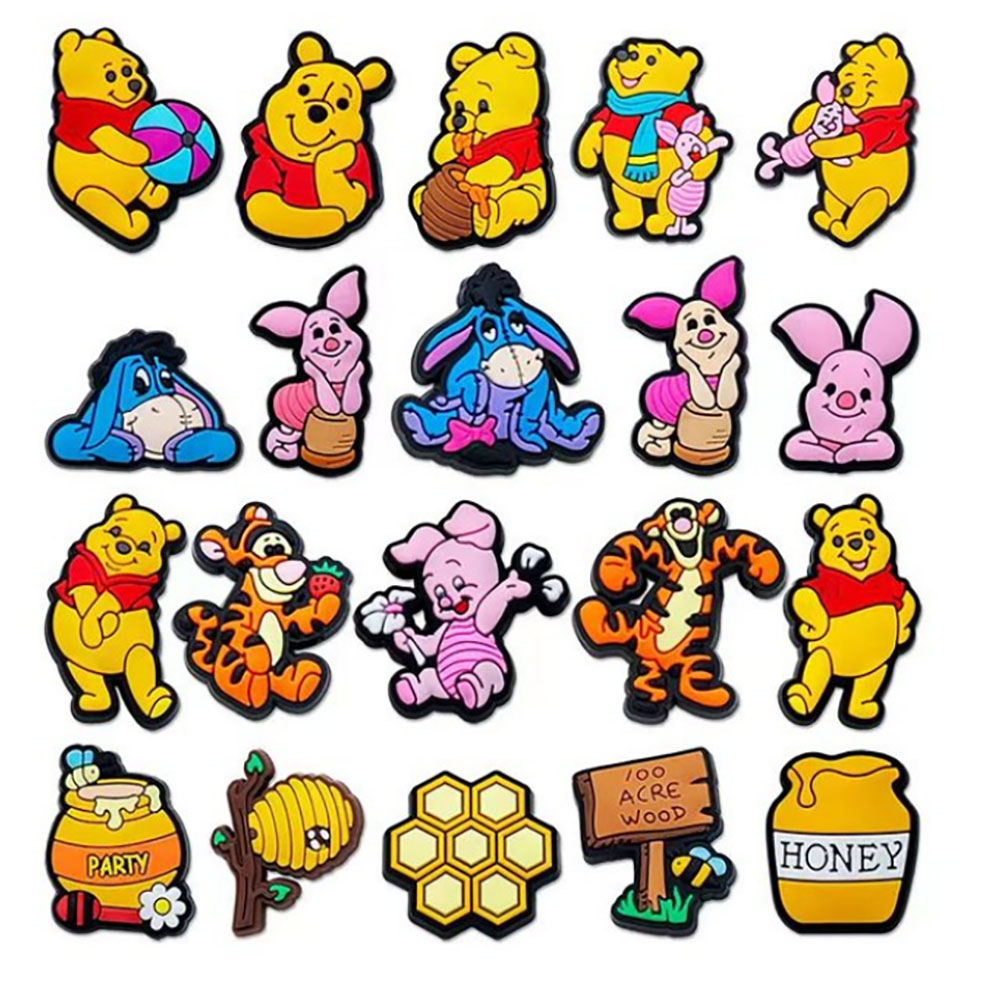 20-66 stücke Cartoon Pooh Ferk – Croc Style Clog Bewertung und Preis