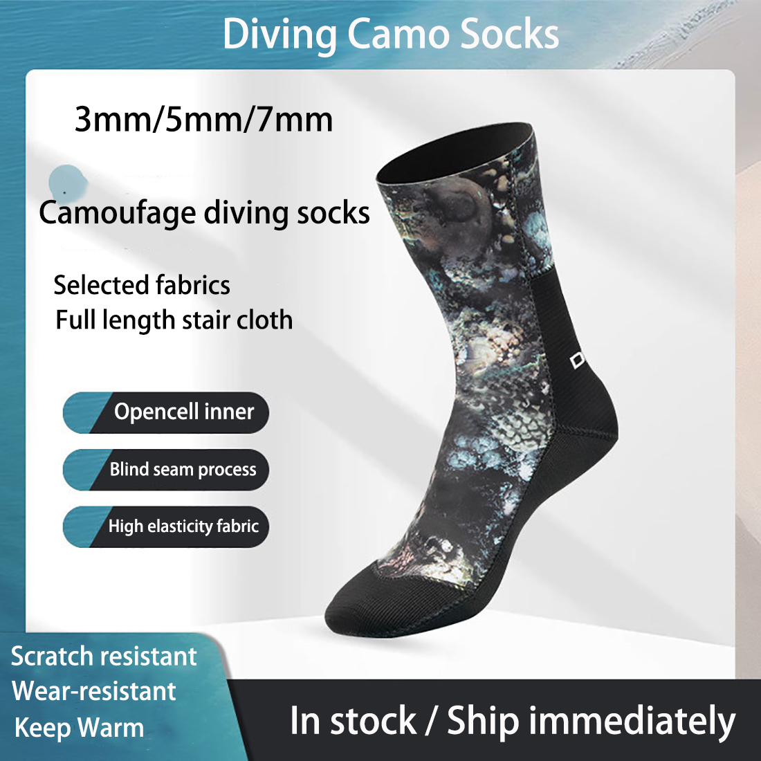 3/5/7mm Neopren Camo Tauchen S – Women'S Shoes For Neuropathy Bewertung und Preis