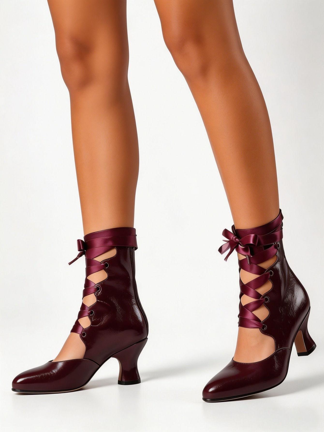 Gotische Schnür-High-Heels für – Ribbon Tie Heel Bewertung und Preis