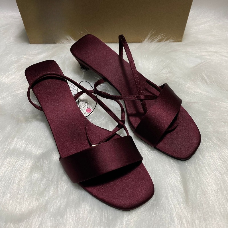 Luxus Satin Ankle Strap Low He – Women Shoes Brand Bewertung und Preis
