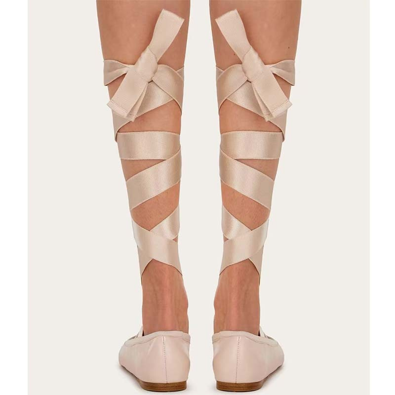 Frauen Ballett Flache Schuhe K – Ribbon Tie Heel Bewertung und Preis