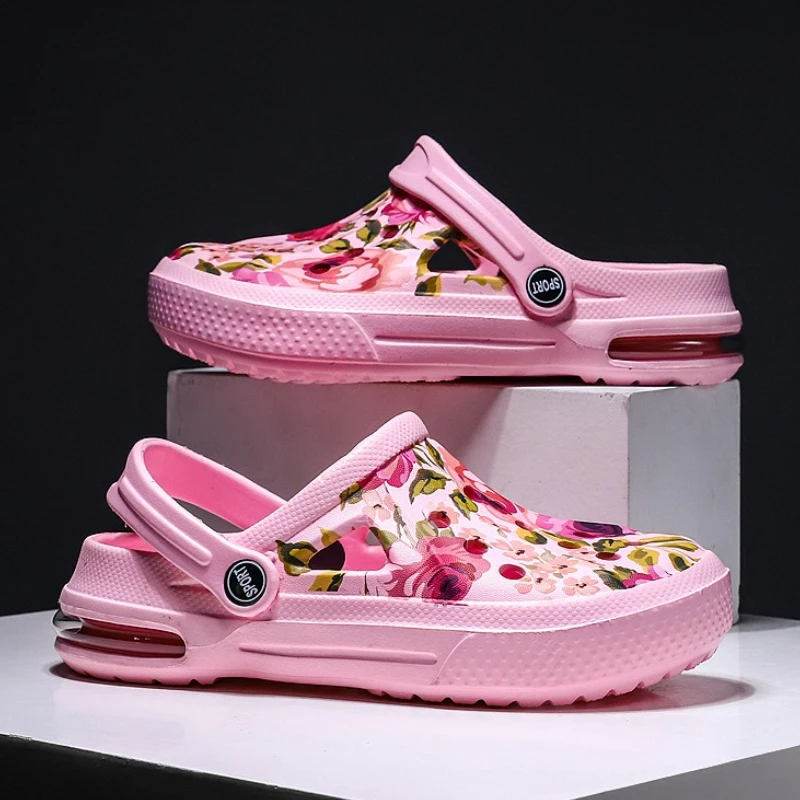 Sommer Frauen Floral Graffiti  – Croc Style Clog Bewertung und Preis