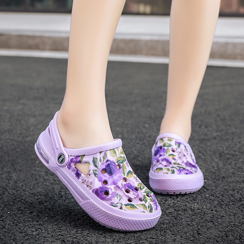 Sommer Frauen Floral Graffiti  – Croc Style Clog Bewertung und Preis