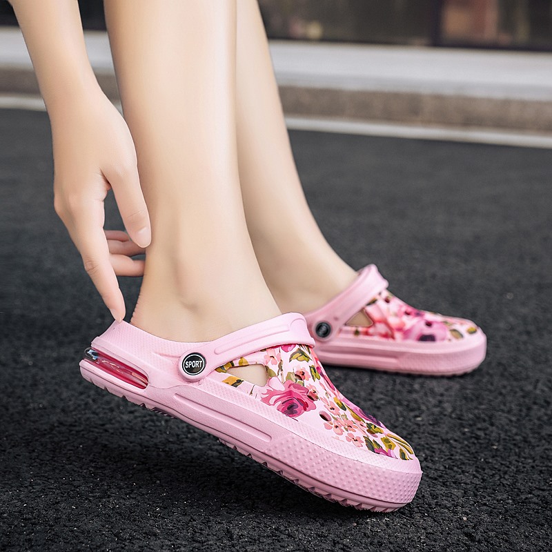Sommer Frauen Floral Graffiti  – Croc Style Clog Bewertung und Preis