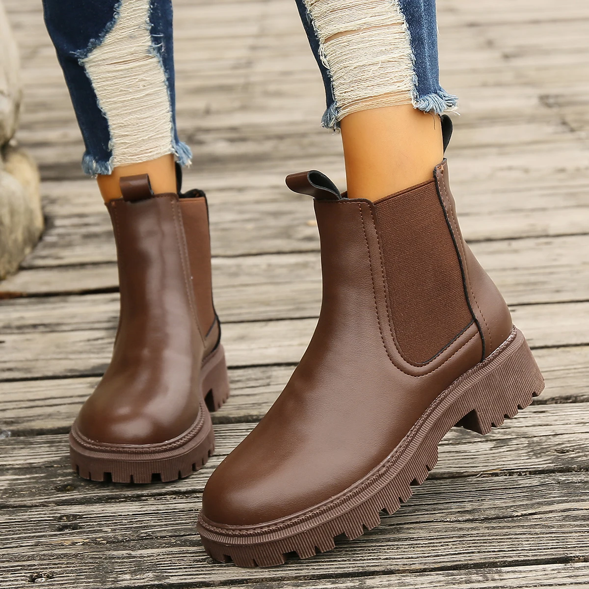 Neue Herbst Winter Chelsea Sti – Women Shoes Types Bewertung und Preis