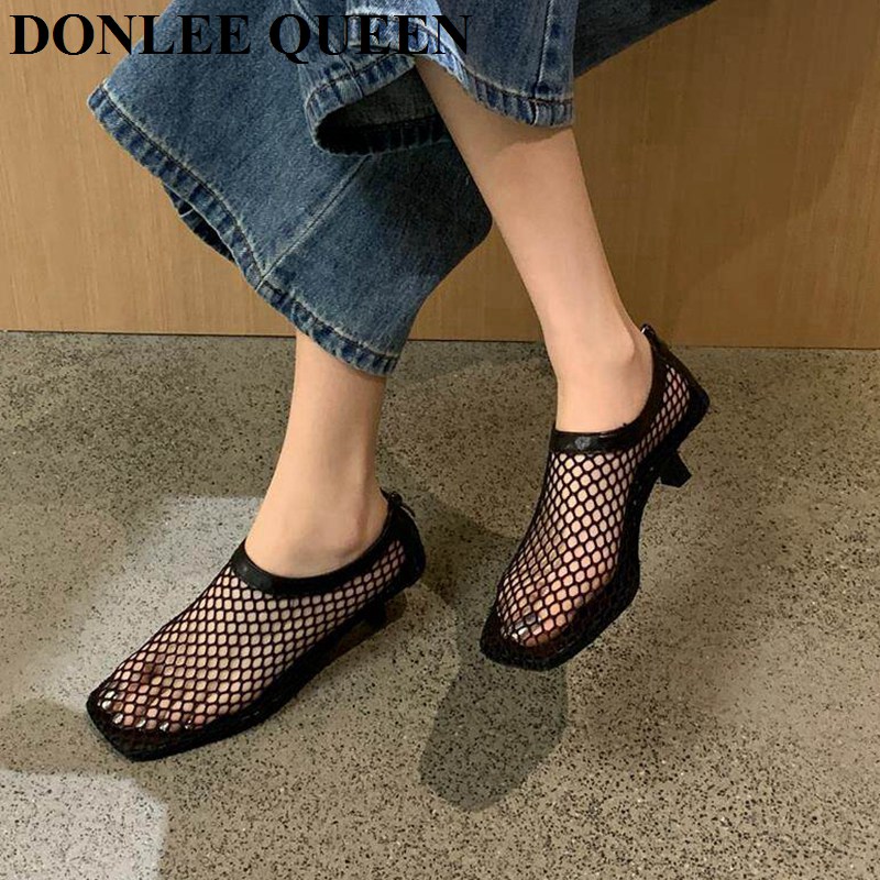 Vintage Mesh-Sandalen mit ecki – Women'S Shoes Kitten Heels Bewertung und Preis