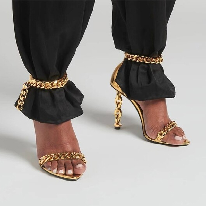 Sexy Goldkette Ferse Spitzschu – Gold Chain Sandal Bewertung und Preis