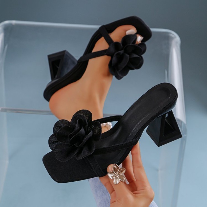 Damen-Sandalen mit 3D-Blumende – Women Shoes Formal Bewertung und Preis